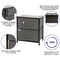 Emma and Oliver 2 Drawer Storage Stand with Wood Top & Dark Fabric Pull Drawers